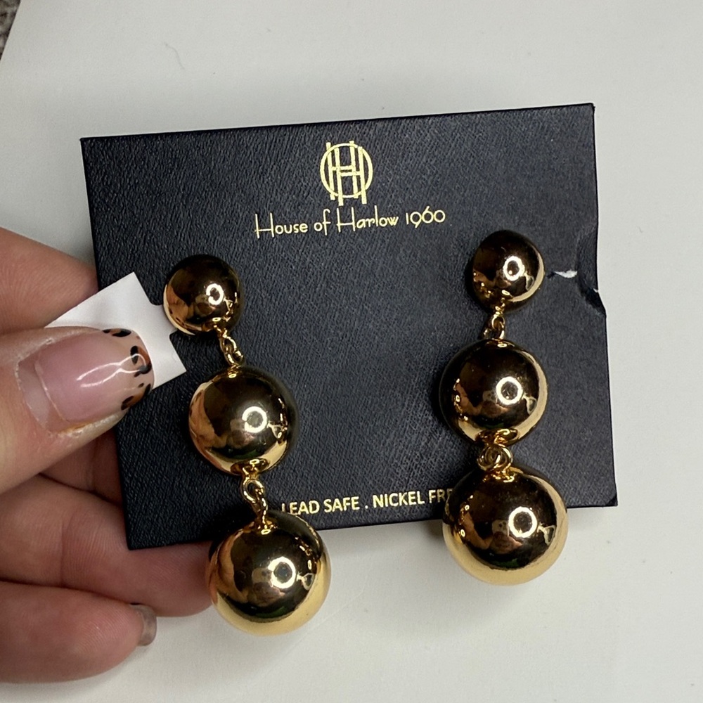 House of Harlow 1960 Gold Sphere Earrings